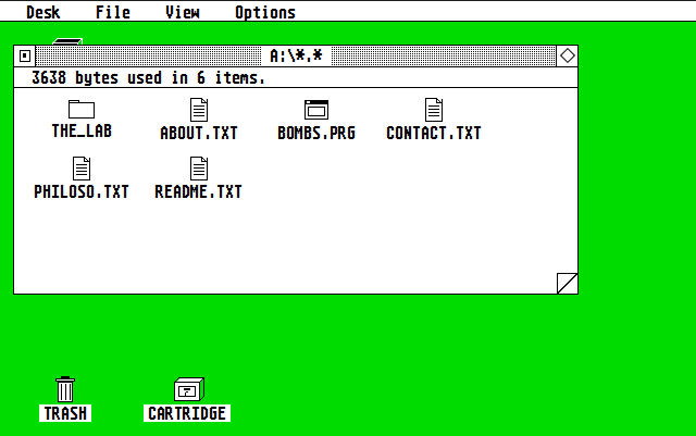 The Atari ST screen