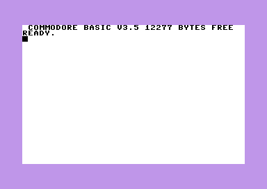 The Commodore 16 screen