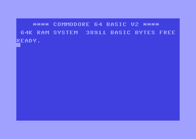The Commodore 64 screen
